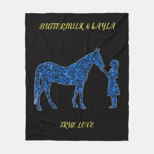 "TRUE LOVE" HORSE BLANKET WITH PERSONALIZED NAME.