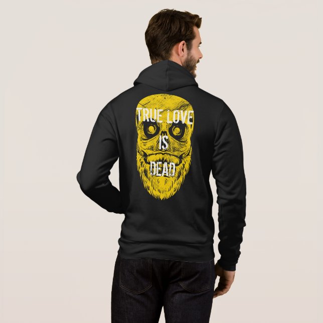 True Love Is Dead Big Skull Design Hoodie (Back Full)