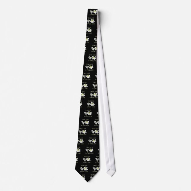 True Love is Pure Love (White Easter Lilies) Tie (Front)