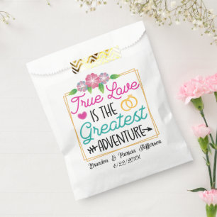 true love is the greatest adventure add names date favour bags