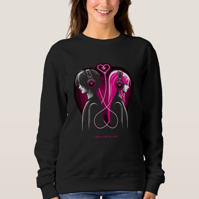 True Love Lovebirds Romantic Emotional Bond Anime  Sweatshirt (Front)