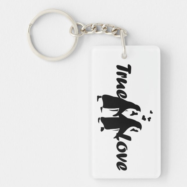 True Love (Penguin) Key Ring (Front)