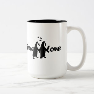 True Love (Penguin) Two-Tone Coffee Mug