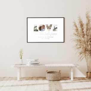 True Love photo modern minimal personalised Foil Prints