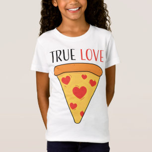 True Love Pizza Girls Boys Kids  T-Shirt
