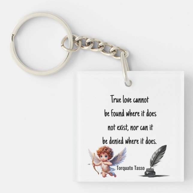 TRUE LOVE Quote Key Ring (Front)
