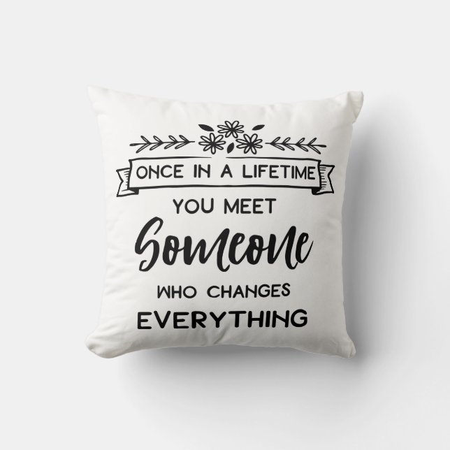 True Love Quote Wedding Engagement Bride Black Cushion (Front)