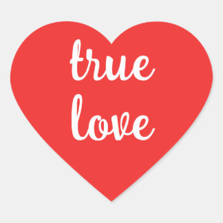 True Love Red Heart Stickers