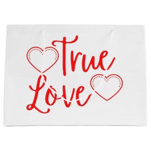 True Love Red Valentine's Large Gift Bag
