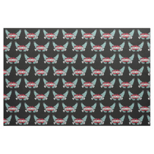True Love Rockabilly Winged Heart Fabric