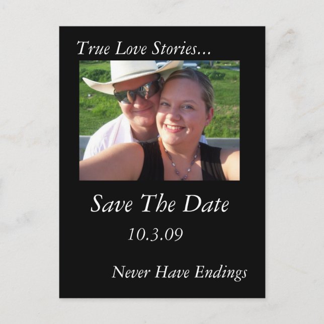 True Love Stories Announcement Postcard (Front)