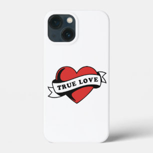 True Love Tattoo Heart Classic Romance Design iPhone 13 Mini Case