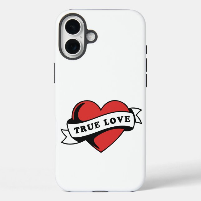 True Love Tattoo Heart | Classic Romance Design Case-Mate iPhone Case (Back)