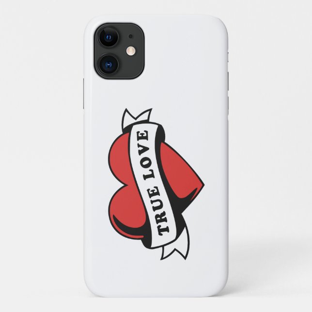 True Love Tattoo Heart | Classic Romance Design Case-Mate iPhone Case (Back)