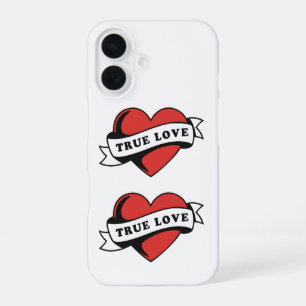 True Love Tattoo Heart Classic Romance Design iPhone 16 Case