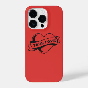 True Love Tattoo Heart Classic Romance Design iPhone 14 Pro Case