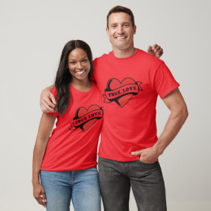 True Love Tattoo Heart Classic Romance Design T-Shirt