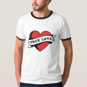 True Love Tattoo Heart Classic Romance Design T-Shirt