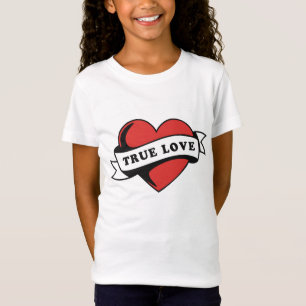 True Love Tattoo Heart Classic Romance Design T-Shirt