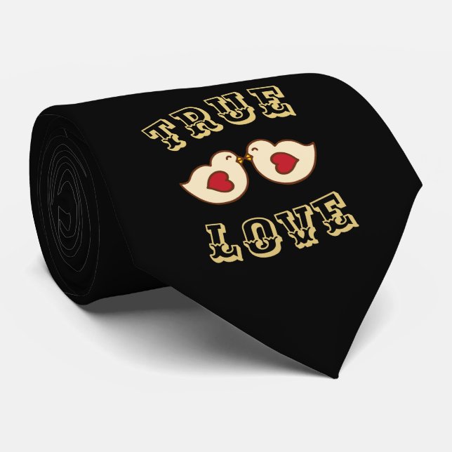 True Love Tattoo Neck Tie (Rolled)