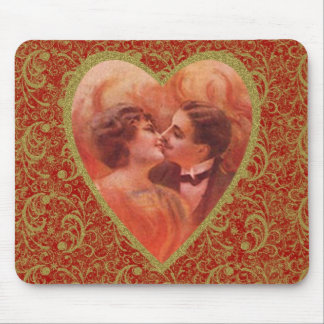 True Love Vintage Valentine Cards, Gifts Mouse Pad