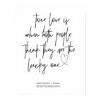 True Love Wedding Welcome Sign