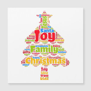True Meaning of Christmas. Xmas Tree Magnetic Card