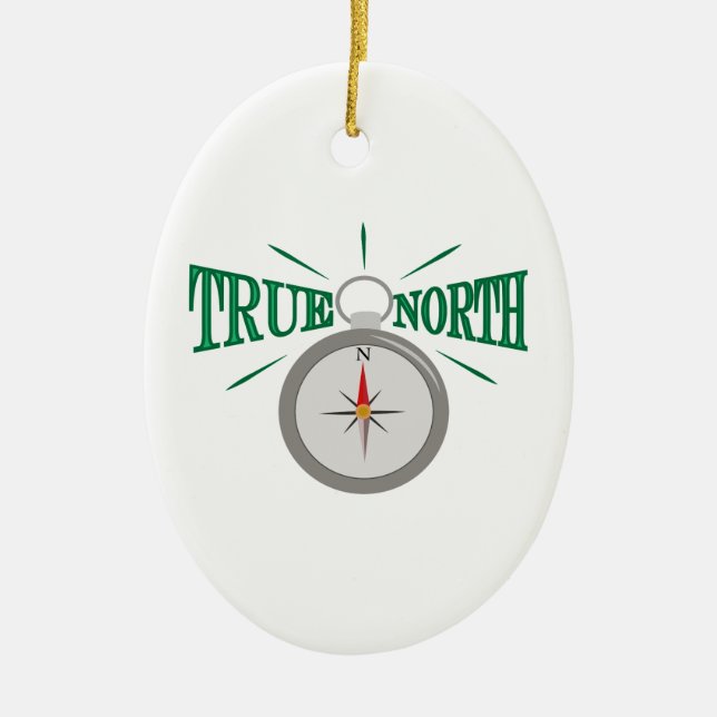 True North Ceramic Tree Decoration (Front)