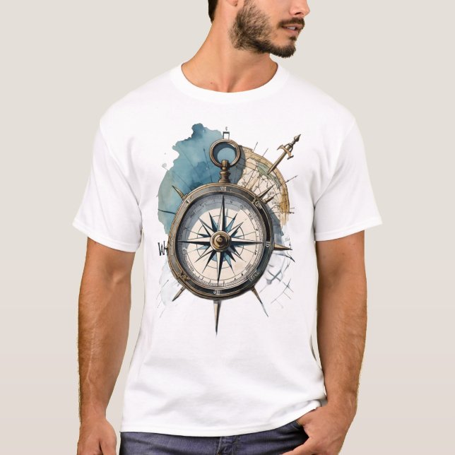 True North Guided by Direction Compass of the Soul T-Shirt (Front)