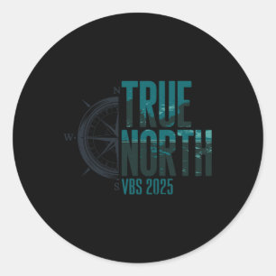True North Vbs 2025 Christ Adventure Vacation Bibl Classic Round Sticker