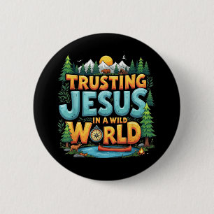 True North Vbs 2025 Trusting Jesus Camp Christian 6 Cm Round Badge