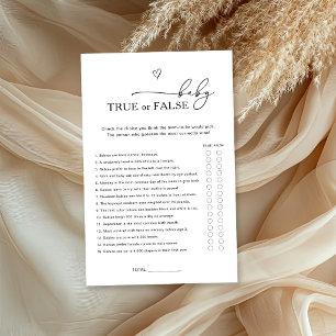 True or False Baby Game