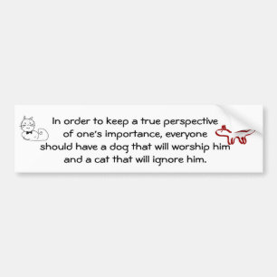 True perspective bumper sticker