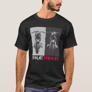 True Rider, Antique Motorcycle Lover, Biker Unifor T-Shirt
