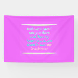 True Romance poem pattern pink Banner
