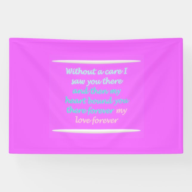 True Romance poem pattern pink Banner (Horizontal)