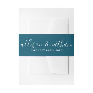 True Simplicity 1 Bride and Groom Neptune Wedding Invitation Belly Band