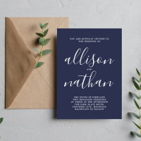 True Simplicity 1 Dark Navy Minimalist Wedding