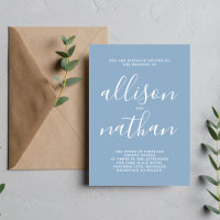 True Simplicity 1 Glacier Blue Minimalist Wedding