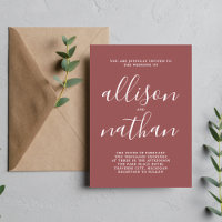 True Simplicity 1 Script Marsala Minimal Wedding