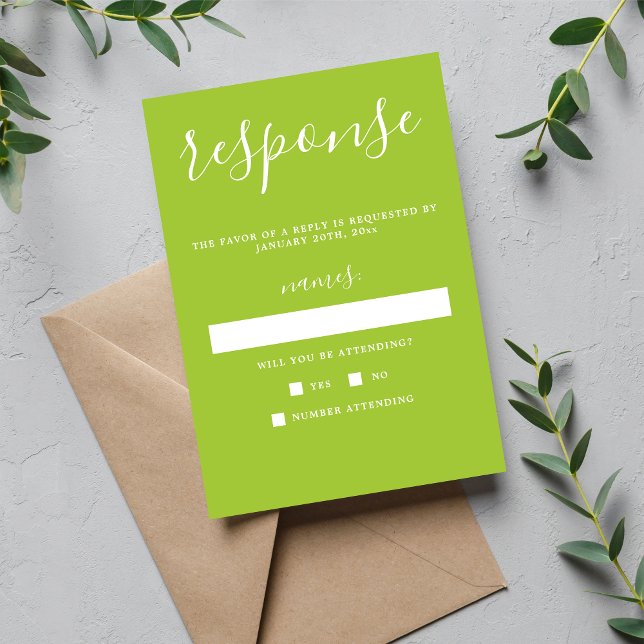 True Simplicity 1 Spring Minimal Wedding RSVP Card (Creator Uploaded)