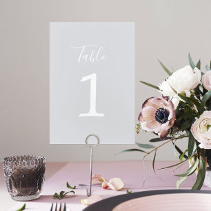 True Simplicity 1 Wedding Cool Mist Table Number