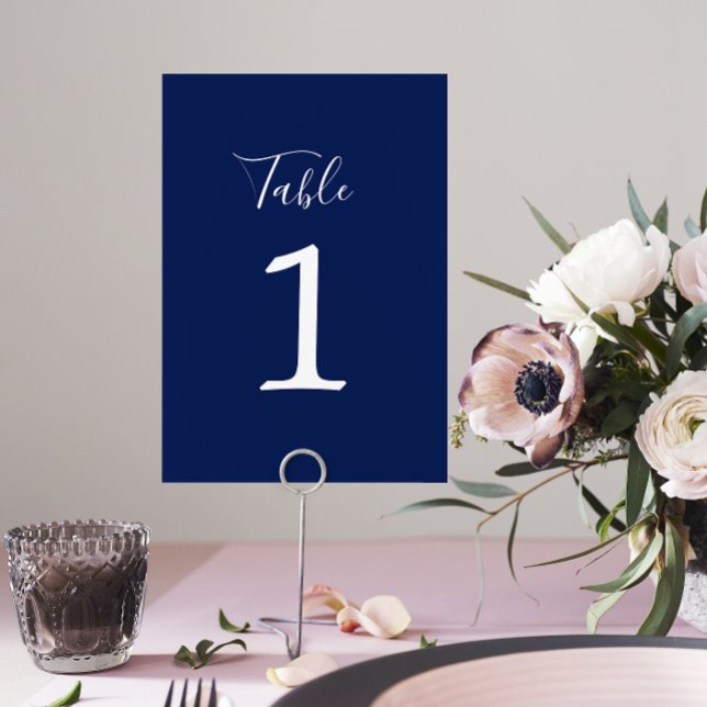 True Simplicity 1 Wedding Ink Blue Table Number (Creator Uploaded)