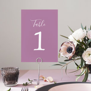True Simplicity 1 Wedding Lavender Table Number