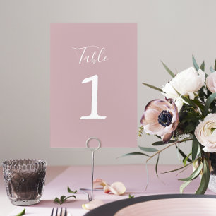 True Simplicity 1 Wedding Moonlight Table Number