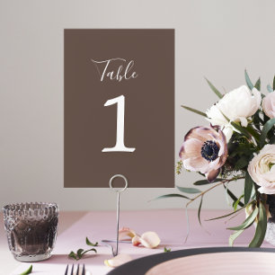 True Simplicity 1 Wedding Mushroom Table Number