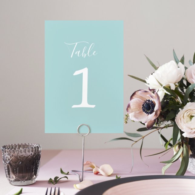 True Simplicity 1 Wedding Ocean Mist Table Number (Creator Uploaded)