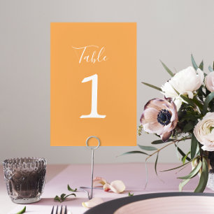 True Simplicity 1 Wedding Sorbet Table Number
