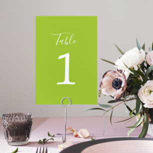 True Simplicity 1 Wedding Spring Table Number