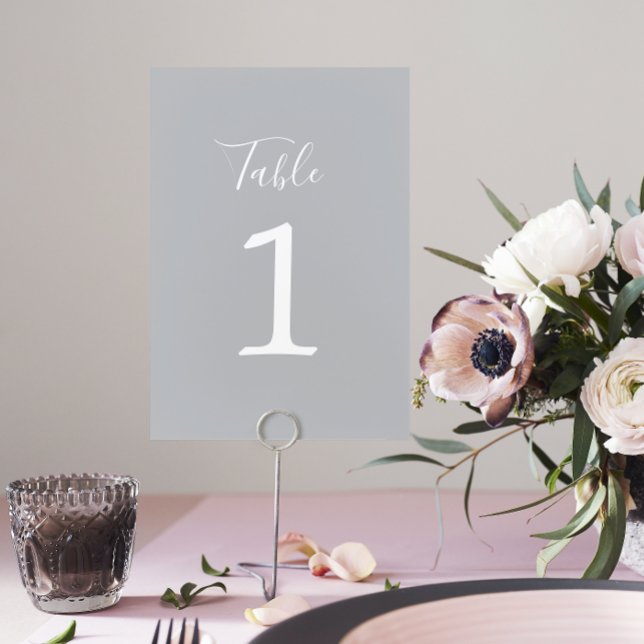 True Simplicity 1 Wedding Sterling Table Number (Creator Uploaded)